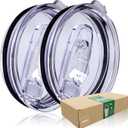 10/ 20 OZ - 4 Replacement Lids for Tumblers-Spill Proof Lids for 3.2 Inch Diameter, AICMEI Tumbler Lids 20 oz Replacement Lid（Transparent）
