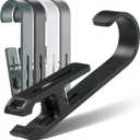 Large Clothes Pins Towel Clips, 8 Pcs Multipurpose Clothes Pins Hook, Strong Plastic Clothes Hanger. S Hook for Shower Curtain Laundry Clothes pins (White+grey+black+green)