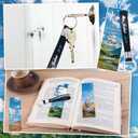 Landical 24 Pcs/12 Sets Christian Father's Day Gifts Bulk, Include 12 Faithful Father Bookmarks 12 Joshua 24:15 Keychains Special Dad Religious Gift for Men Dad Church Party Favor