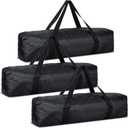 3 Pcs Tripod Carrying Case Bag Water Resistant Durable Lightweight Multifunctional Tripod Carrying Case with Heavy Duty Suit for Tent, Fishing Pole, Lights, Speakers, Cameras(Black,28 Inch)