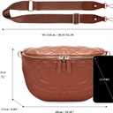 MOLSHINE Women's Quilted Crossbody Bum Bags, Trendy Puffer Belt Sling Bag Shoulder Waist Pack Chest Fanny Pack Purse (Brown)