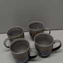 Bosmarlin Ceramic Coffee Mug Set of 4, 17 Oz, Coffee Cups with Big Handle, Microwave Safe, Unique Reactive Glaze (17 Oz, Grey)