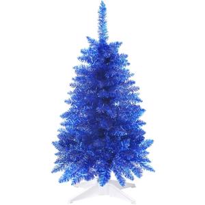 Mini Christmas Tree 3FT Artificial Desktop Xmas Tree for Holiday Decor 160 Branch Tips,Blue