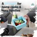 2-Cup Silicone Freezer Trays with Lids  Perfect for Meal Prep, Portion Control, and Easy Freezing-Meal Prep Container Molds for Soup,Leftovers (Aqua, 2 Pack)