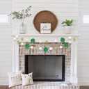 Aukolass St. Patrick's Day Felt Ball Garlands, Green Shamrock Garlands Banner for Home Decorations