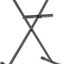 GLEAM Keyboard Stand  Digital Piano Stand, Single X Style, Black (Capacity: 100 lb), Not All Screws Included