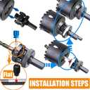 5 Carbide Grit Hole Saw Cutting Air Brick Stucco Hardy Plank Drywall Cement Board with Pilot Drill Bits Up to 3X Long Life