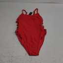 Tempt Me Women One Piece Bathing Suit Slimming Crisscross Lace Up Sexy Swimsuits (Small, Red)