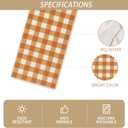 2 x Watercolor Black White Buffalo Check Plaid Table Runner Gingham Tablecloth Farmhouse Spring Summer Fall Home Kitchen Table Decorations-1372'' (Orange and White)