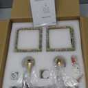 Modern Wall Sconces Set of Two Black Gold Indoor Wall Mounted Room Sconce Crystal Wall Lighting Bathroom Vanity Light Fixtures (2-Pack)