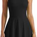 ATTRACO Women Tennis Dress with Shorts Workout Golf Skirts with Pockets Athletic Dresses S