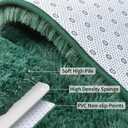 Soft Runner Rugs for Bedroom Hallways, 2 Packs 2x6 Green Fluffy Shag Throw Area Rug Non Slip for Bedside Dorm, Long Shaggy Furry Carpet for Nursery Living Room
