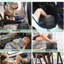 Inflatable Foot Rest Pillow, Kids Airplane Bed, Adjustable 3 Layers Height Leg Rest Pillow, Airplane Travel Essentials Great for Airplane, Office, Home, Trains, Cars