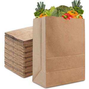 Stock Your Home 57 Lb Kraft Paper Bag (50 Count) Heavy Duty, Large Brown Paper Grocery Bags for Food Shopping, Recycling, Trash, Bulk Pack Size