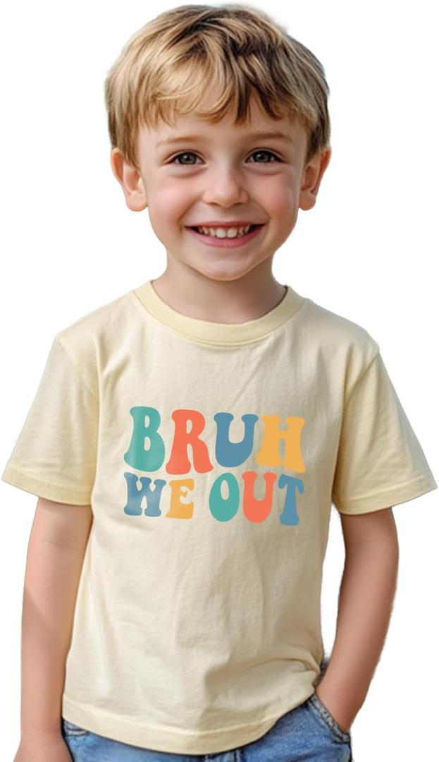 Boys Last Day of School Shirt for Kids Girls Toddler Tops Graphic Tee Short Sleeve 3-8T