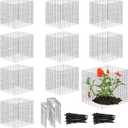 10 Pack Plant Protector from Animals, 12'' x 12'' Square Metal Plant Cages Wire Plant Protectors 40pcs Metal Mesh to Keep Animals Out, Garden Protection Bunny Barricades for Garden Flowers Vegetables