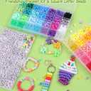 3000Pcs 56 Colors Pony Beads for Bracelet Making Kit, Rainbow Kandi Beads Friendship Bracelet Kit with 910pcs A-Z Letter Bead, DIY Jewelry Making Craft for Adults