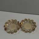 2 Pack Bubble Candle Dish, Fits up to 3 Inch Wide Chic Glass Candles Holder Tray Candle Plates Modern Diffusers Dish for Home Decor(Gray)