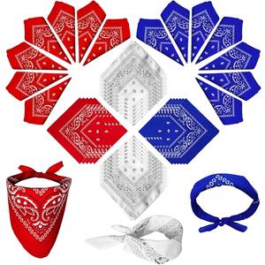 ILHSTY 60 Pcs Women Men Paisley Bandanas Bulk Unisex Bandanas Head Cowboy Scarf Necktie handkerchief Party Supplies