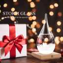Christmas Unique Gifts, Storm Glass Weather Predictor,Christmas Snow Globe Barometer, Storm Glass Weather Station, Decorative Weather Predictor,Decorative Glass Bottles for Home and Office