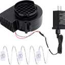 Air Blower for Inflatables 12V 0.8A Fan Blower Replacement with 3 LED Lights for Garden Yard Inflatable Decor Halloween Christmas Holiday Inflatables (Air Blower 0.8A)