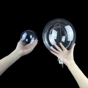 Clear Balloons, 100pcs Multi Sizes Small BoBo Balloons Crystal Tranparent Mini Fake Bubbles Balloons with Fishing Line for Balloon Arch