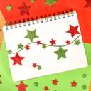 4 x READY 2 LEARN Glitter Foam Stickers - Red and Green Stars - Pack of 168 - Self-Adhesive - Stickers for Christmas Crafts and Holiday Party Favors