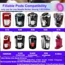 12Pods Disposable K Cups Compatible With Keurig 1.0and2.0 DIY Fillable Coffee Pods Empty Coffee Filter DIY Tea Pods