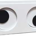 Novelty Rotating Eyes Desktop Clock Fun Looking Time Tracker Funny Kids Clocks Interesting Gifts for Kids Mother Father Home Office Decoration (White)