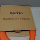 Bucket Toilet Seat, Portable Toilet Seat for 5 Gal Buckets, Camping Toilet Seat, Snap-on Toilet Seat for Outdoor, Camping, Hiking, Emergency, Car, Boat, RV Travel (Orange)