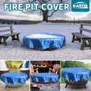 TARPAL 7ft Round Small tarp Waterproof 8mil Poly Tarps Multifunctional Tarpaulin Dust and UV Resistance Outdoor Cover for Pet House/Tent Under The tarp EtcBlue/Black, Diameter7 Feet