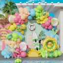 Summer Pool Party Decorations, Tropical 162pcs Pastel Colorful Balloons with Beach Ball Swimming Ring Foil Balloon for Splish Splash Birthday Hawaiian Luau Baby Shower Swimming Water Party Supplies, 5-28 Inches