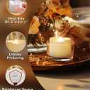 Homemory 72-Pack Novelty Flickering Flameless Tea Lights, 200+Hours Battery Operated, Fake Electric LED Votive Candles for Small Wedding Table Centerpieces, Proposals, Anniversaries