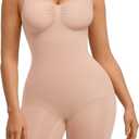 FeelinGirl Shapewear Bodysuit Tummy Control Seamless Sculpting Butt Lifter Body Shaper for Women (X-Small-Small, Nude)