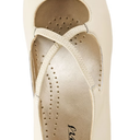 Trotters Jamie - Women's Cross-Strap Pump White Pearl, 9.5