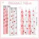 12 Pcs Valentine Spiral Twisted Candles 10 Inch Heart Twisted Taper Candle Pink and White Unscented Swirl Candlesticks for Wedding Anniversary Holiday Dinner Table Home Kitchen Party Decor
