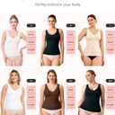 LODAY Compression Tanks for Women Shapewear Tank Top Tummy Control V Neck Camisole Cami Tops (Black, XL)