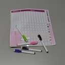 3 Pcs Behavior Reward Chore Chart for Multiple Kids, Teens & Adults - Pocket Charts - Fridge Magnetic Whiteboard Set - 3 Individual Dry Erase Responsibility Charts (10x10 Inches Each) & 8 Markers