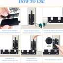 Sliding Glass Door LocksChild Safety Lock for Sliding Door HardwareWindow Door Locks for Extra Security. (6, Black)