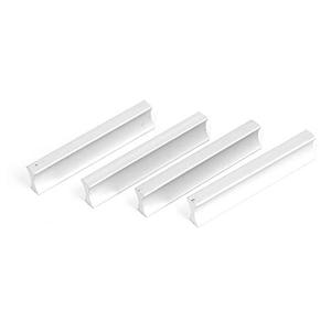 Aexit Cabinet Drawer Cabinet Hardware Dresser Cupboard Aluminium Handlebar Pull Handle Silver Pulls Tone 4pcs