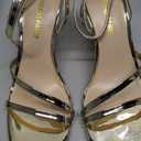 DREAM PAIRS Womens High Stilettos Heels Open Toe Square Sandals Ankle Strap Pumps Sexy Comfort Strappy Dress Shoes Party Wedding Heeled Sandals (7.5, Light Gold)