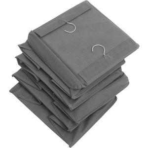 Hanging Closet Organizer with Non-woven Fabric Space-saving Clothes Storage for Wardrobe Foldable Design Gray