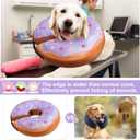 BEAUTYZOO Dog Cone Alternative After Surgery for Dogs, Soft Inflatable Cone Collar for Dogs Cats, Dog Neck Donut E Collar Dog Recovery Collar to Stop Licking, Purple Donut, L