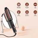 Thermal Brush,10 Temperatures LCD Display Upgrade to 400F 1.5 in Heated Round Brush Curling Iron Heated Ceramic Tourmaline Ionic Comb 110-240V Volum