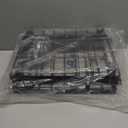 Multi Functional Pickleball & Tennis Ball Hopper with Wheels, 2-Tier Foldable Sports Balls Cart, Lightweight Softball Caddy, Large Capacity Baseball Basket Carrier for Training Teaching