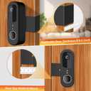 Anti-Theft Doorbell Mount Compatible with Arlo Video Doorbell 2K/HD (2nd Gen), No-Drill Mounting Bracket Secure Holder for Apartment Home Office with Enhanced Protection for Arlo Doorbell Camera