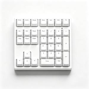 Gurjot White Portable Mechanical Numeric Keypad, USB Wired 34‑Key Number Pad, RGB Backlit Anti‑Ghosting Mechanical Keypad for Laptop Desktop PC, Excel Accounting Data Entry