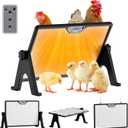 Brooder Plate for Chicks with Temp Control and Display,Dual-Sided Chicken Coop Heater with Remote,Timer Function & Cycle Work,Adjustable Angle,Safe Heater Plate for Ducks Quail Poultry Warm,13"x17"