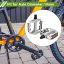 Bicycle Pedal Aluminum Alloy Universal Bike Flat Pedal with Reflective Strips Fit 14mm Non-Slip Bicycle Pedal for BMX MTB Road Bikes 1 Pair