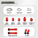 Zpana 15PCS Car Coolant Funnel Kit, No-Spill Vehicle Radiator Filling Funnel Bleeder with Adapters, No-Leak Auto Radiator Burping Filler, Universal for SUV RV Truck (Red)